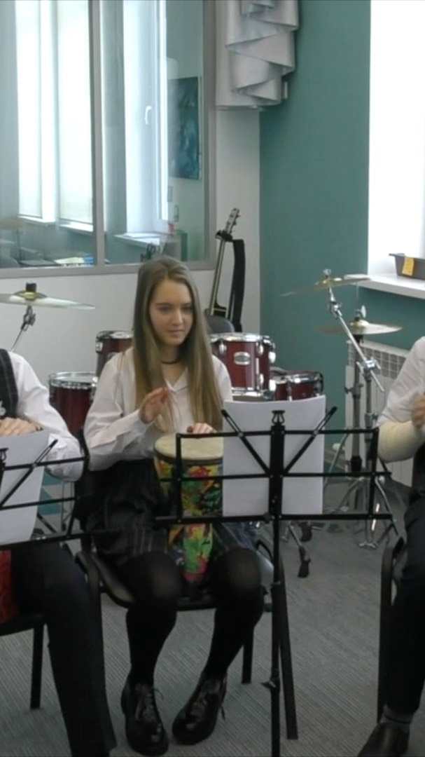 Ms Olga recorded  Hey brother  song with her students to show gratitud...