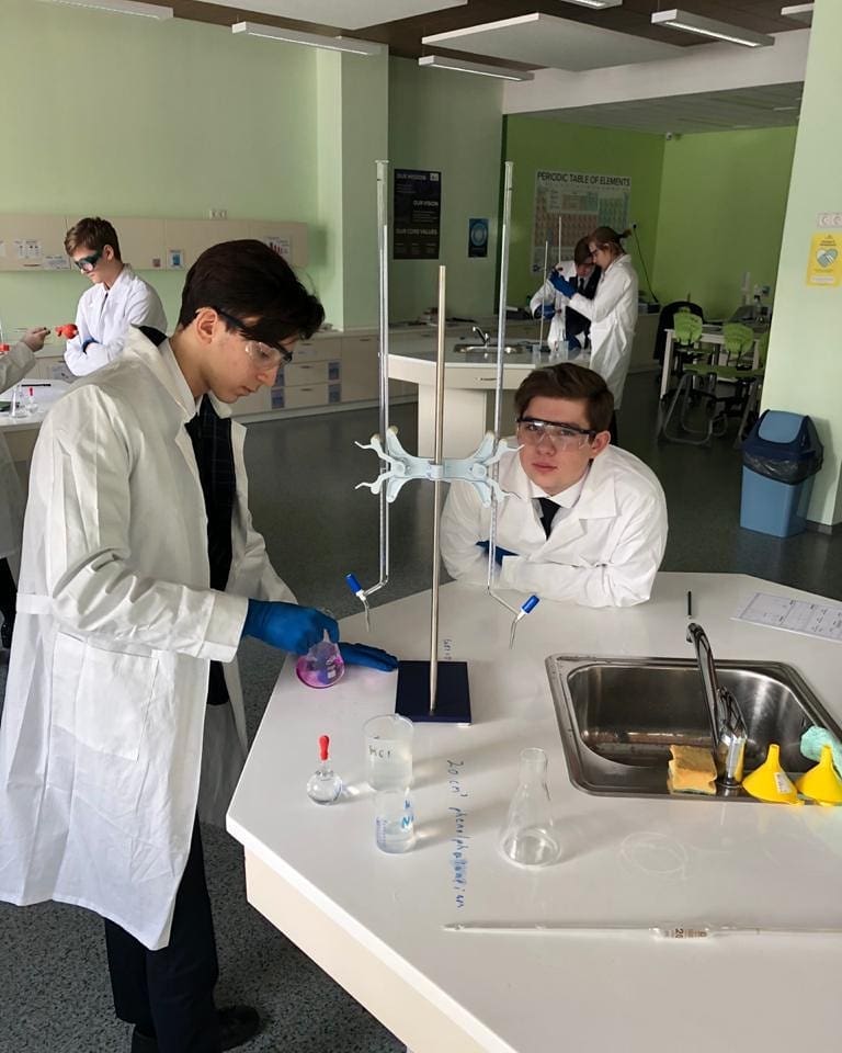 This week grade 11 students have been carrying out titrations to  dete...